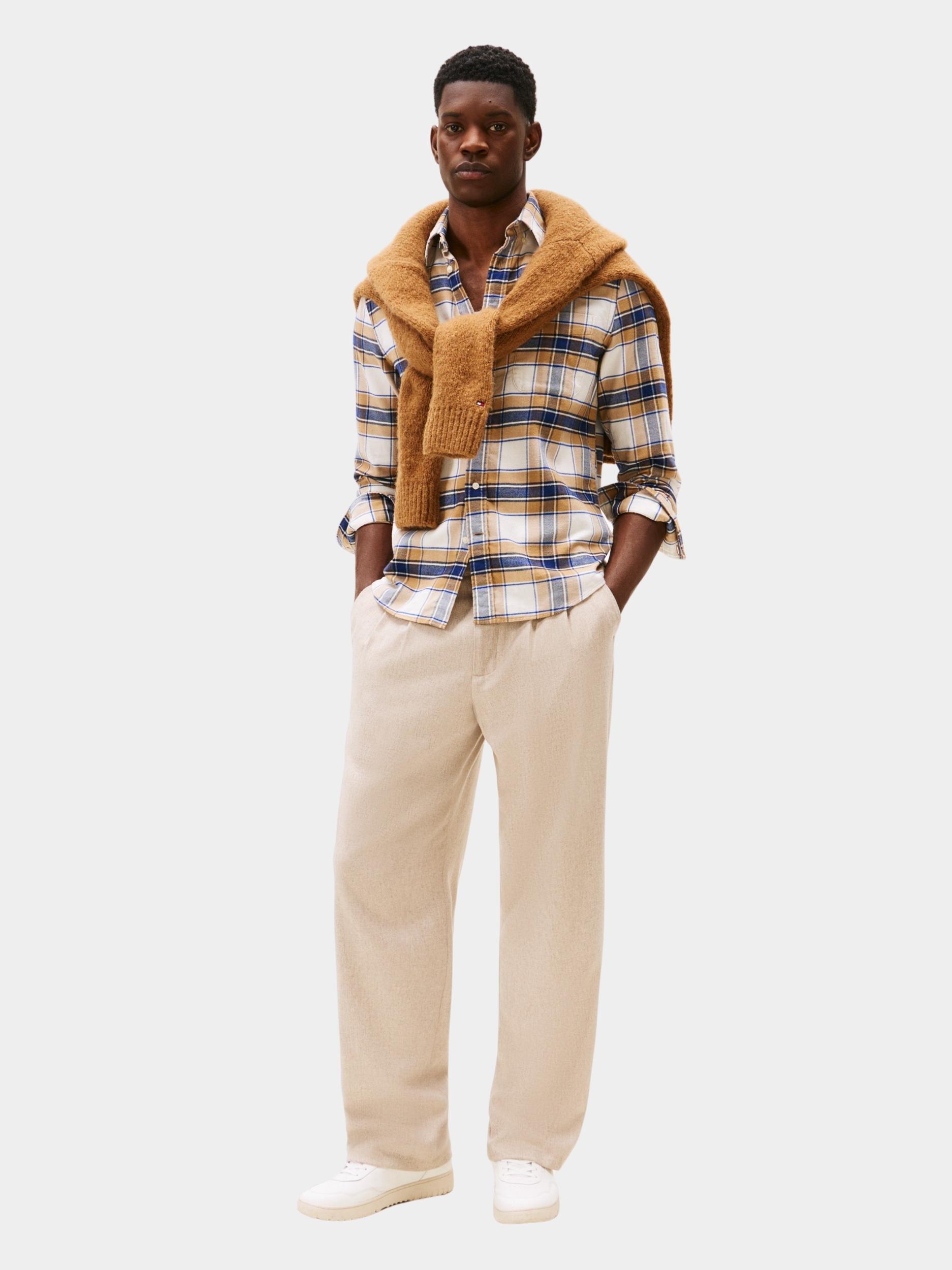 Tommy Hilfiger Casual hemd lange mouw Beige HERO FLANNEL TARTN CHCK RF SH MW0MW40473/0L0