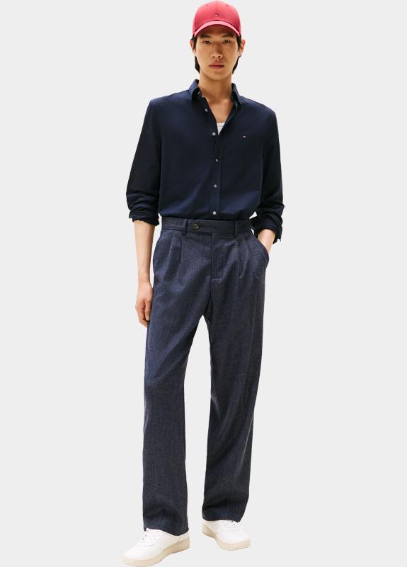 Tommy Hilfiger Casual hemd lange mouw Blauw PERFORMANCE SF INTERLOCK MW0MW41059/DW5