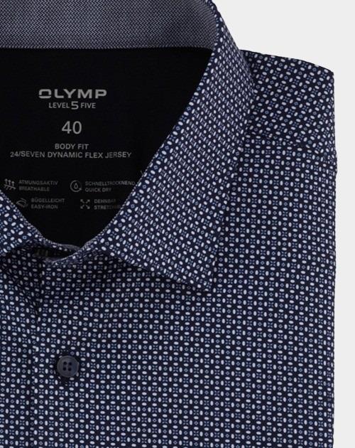 Olymp Business hemd lange mouw Blauw Level Five 24/Seven 209174/18
