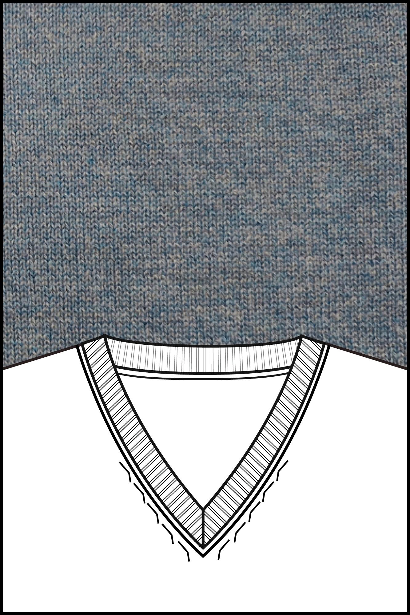 Baileys Pullover Blauw V-Neck Pullover Pima Cotton 1 528100/635