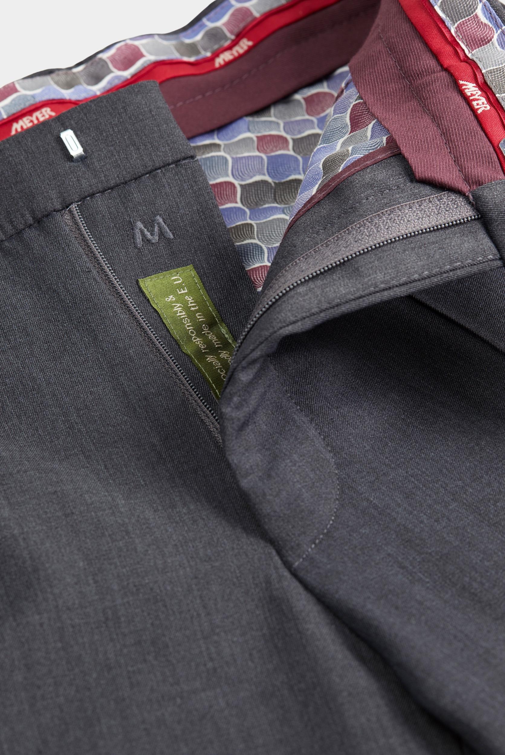 Meyer Wollen Pantalon Grijs pantalon bonn antraciet mf 1029250000/07