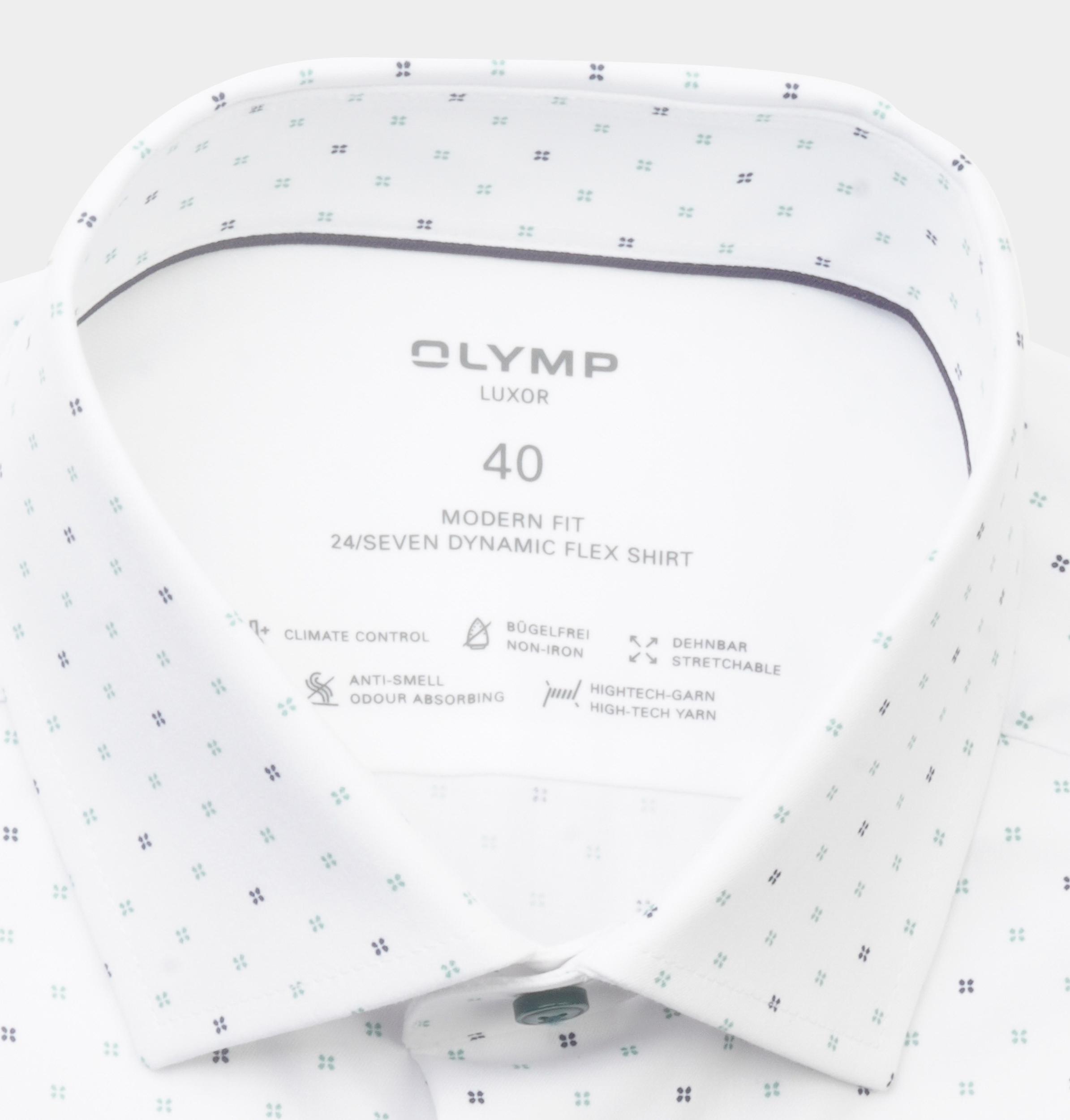 Olymp Business hemd lange mouw Groen 1250/54 Hemden 125054/45