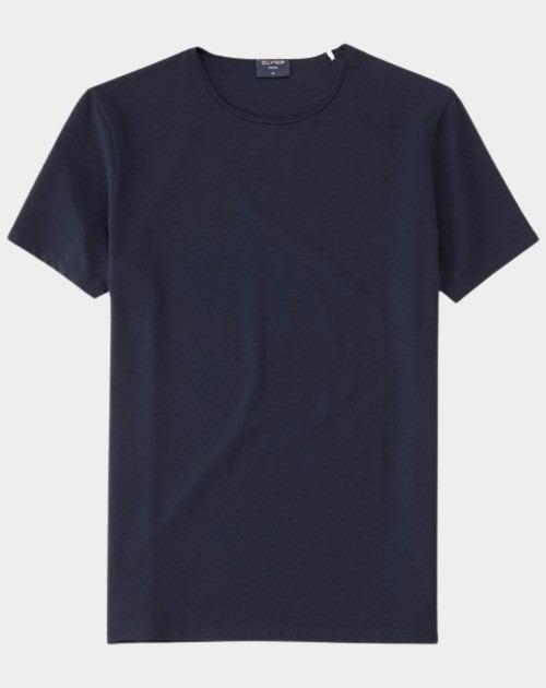 Olymp T-shirt korte mouw Blauw T-Shirt CO/EL 560172/18
