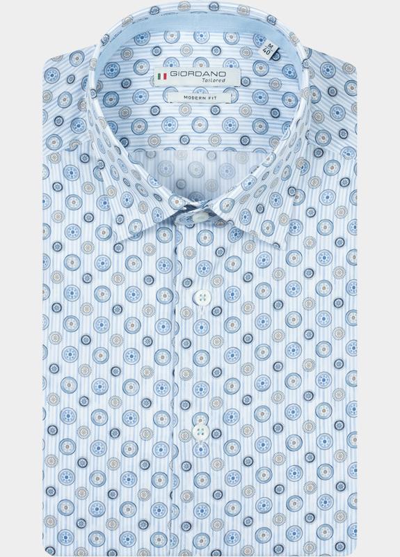 Giordano Overhemd heren Blauw Belmonte Long Sleeve Button U 617867/60