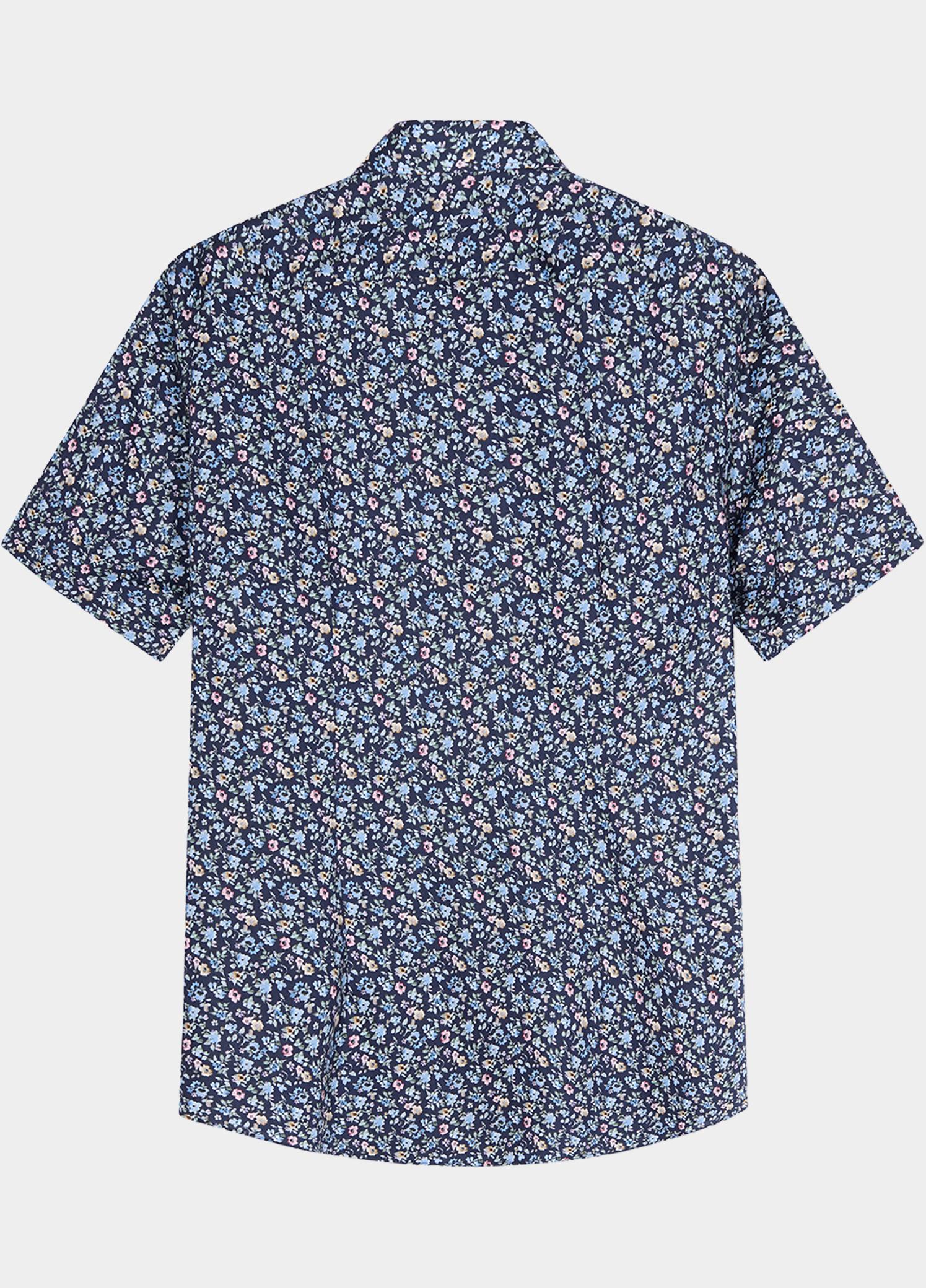 Olymp Zakelijk hemd korte mouw Blauw Luxor 127012/18