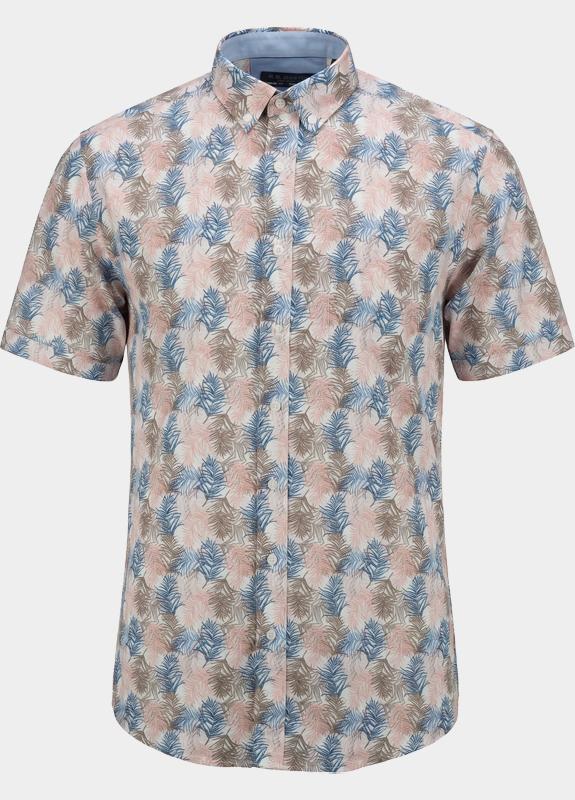 R.B. Boston overhemd korte mouw heren Multi Marshall SS Button Down 616670/326