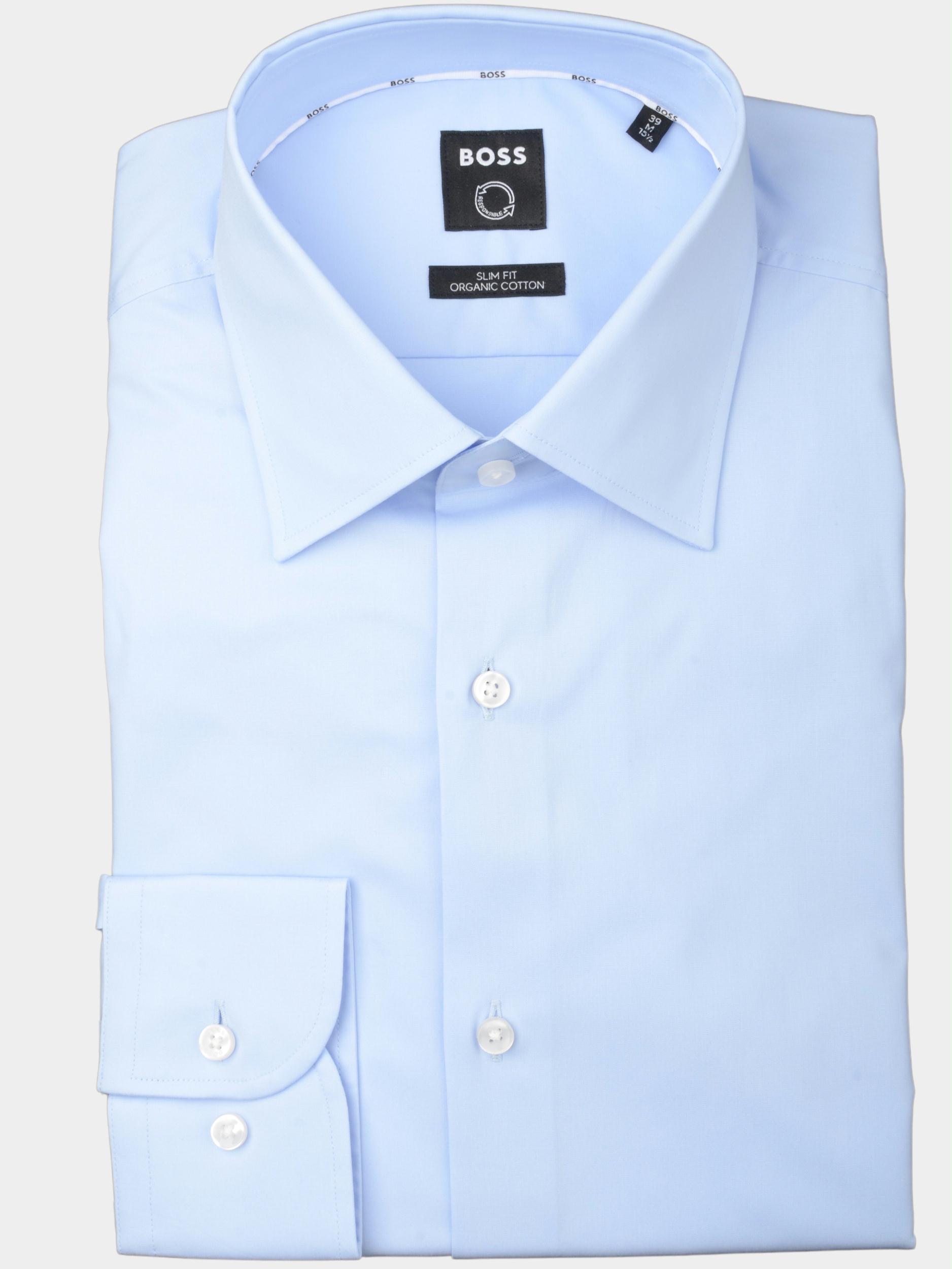 BOSS Black Business hemd lange mouw Blauw H-HANK-kent-C1-214 10219212 0 50469345/452