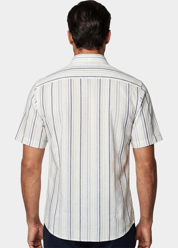 R.B. Boston overhemd korte mouw heren Groen Marshall SS Button Down 616670/76