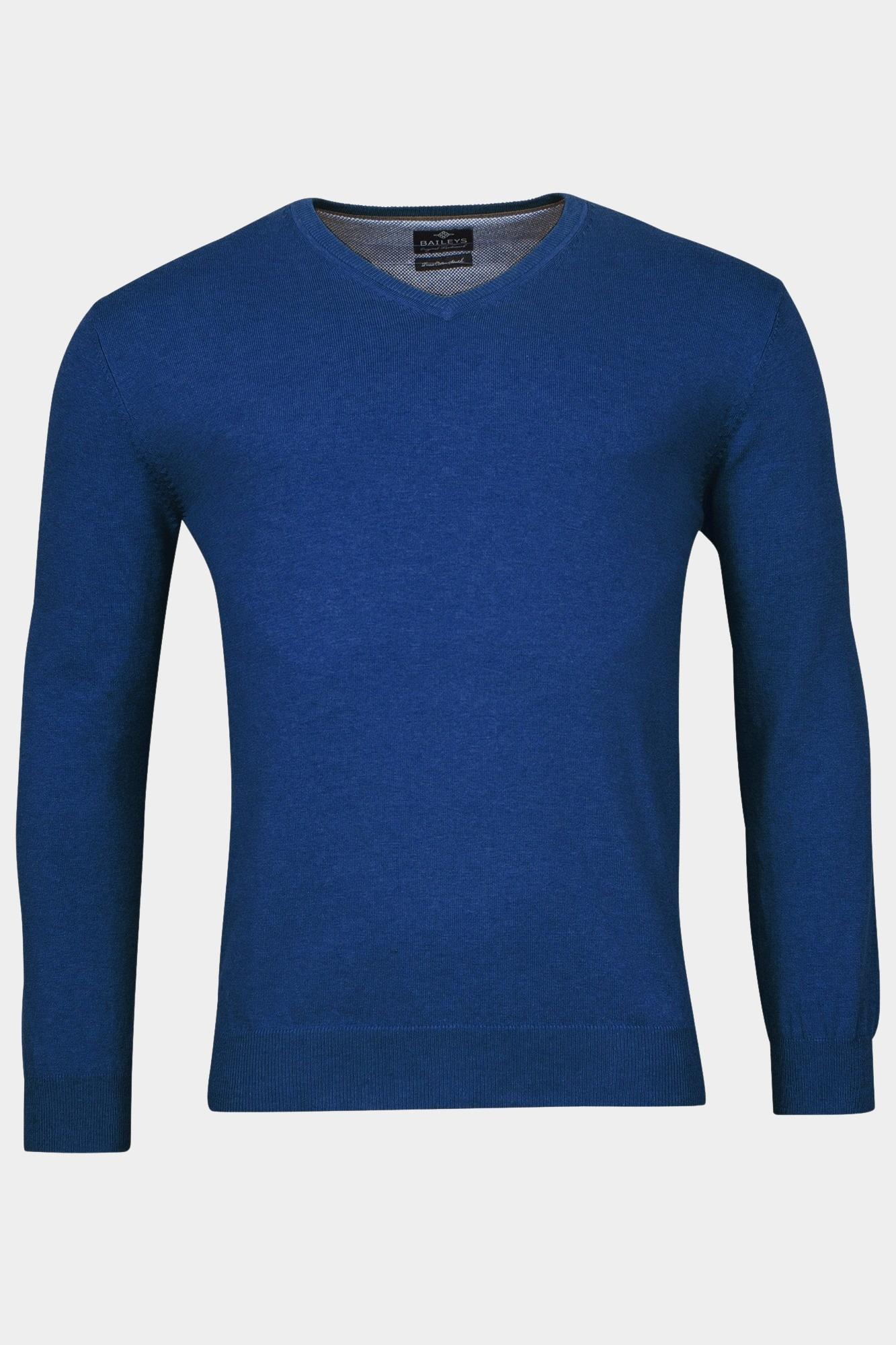 Baileys Pullover Blauw V-Neck Pullover 12gg singel k 418100/665