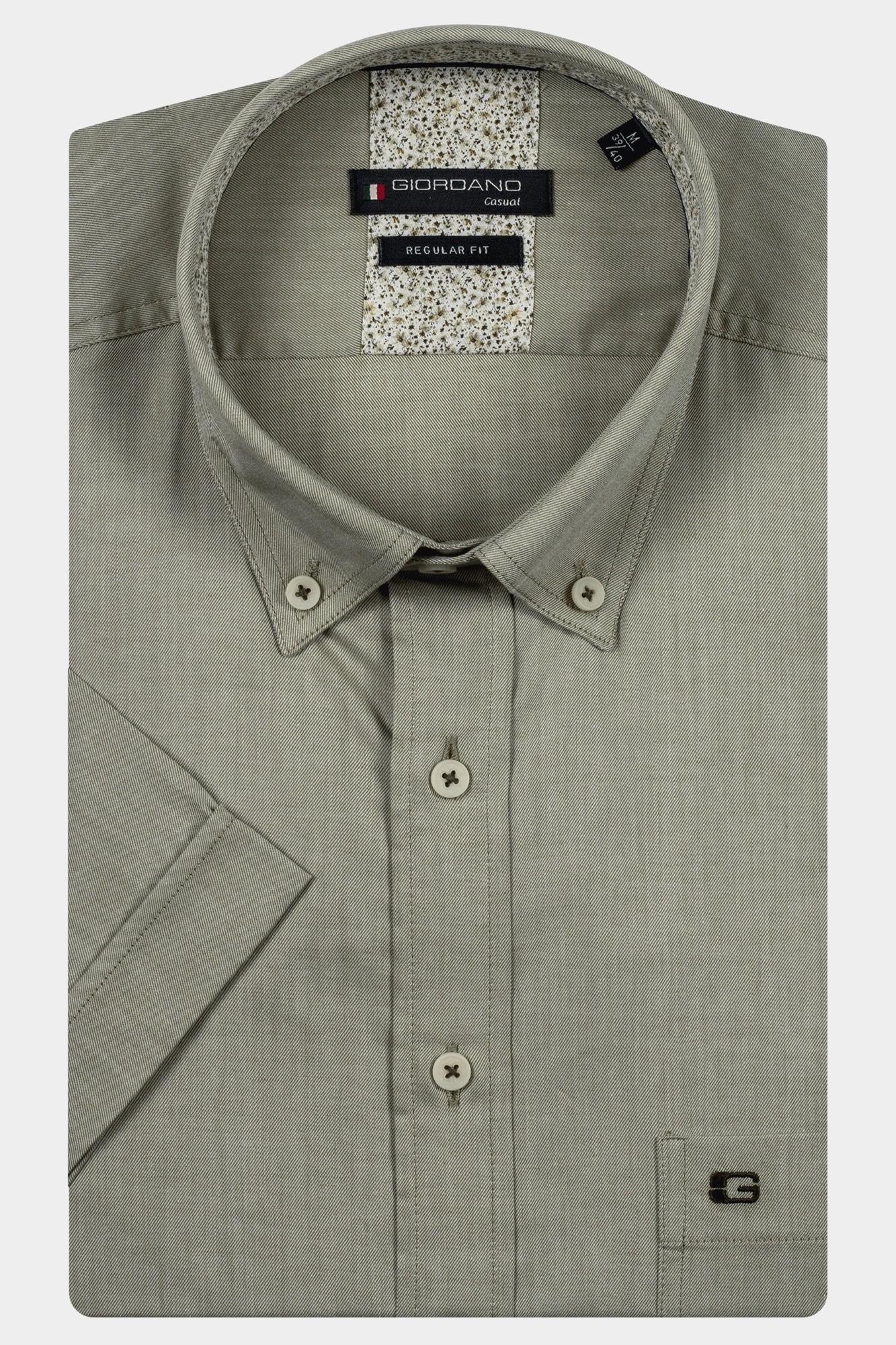 Giordano Casual hemd korte mouw Groen League short sleeve button do 516008/70