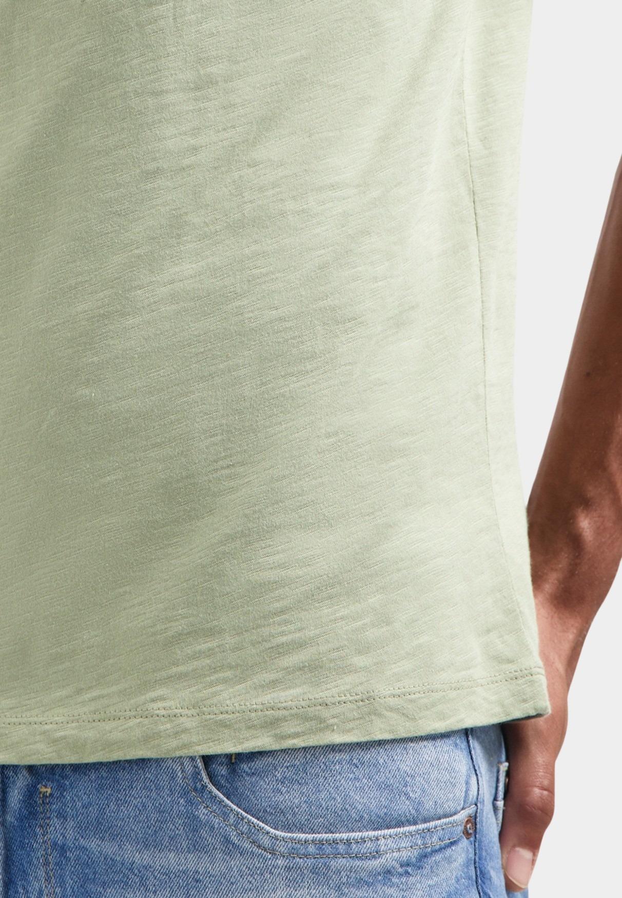 No Excess T-shirt korte mouw Groen T-Shirt Crewneck Slub 29360702SN/197