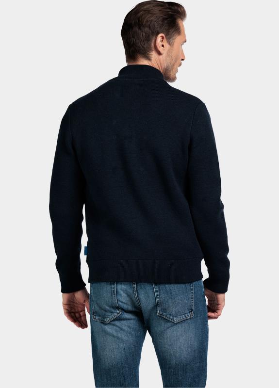 Baileys Vest Blauw Cardigan Zip  front soft flan 522093/60