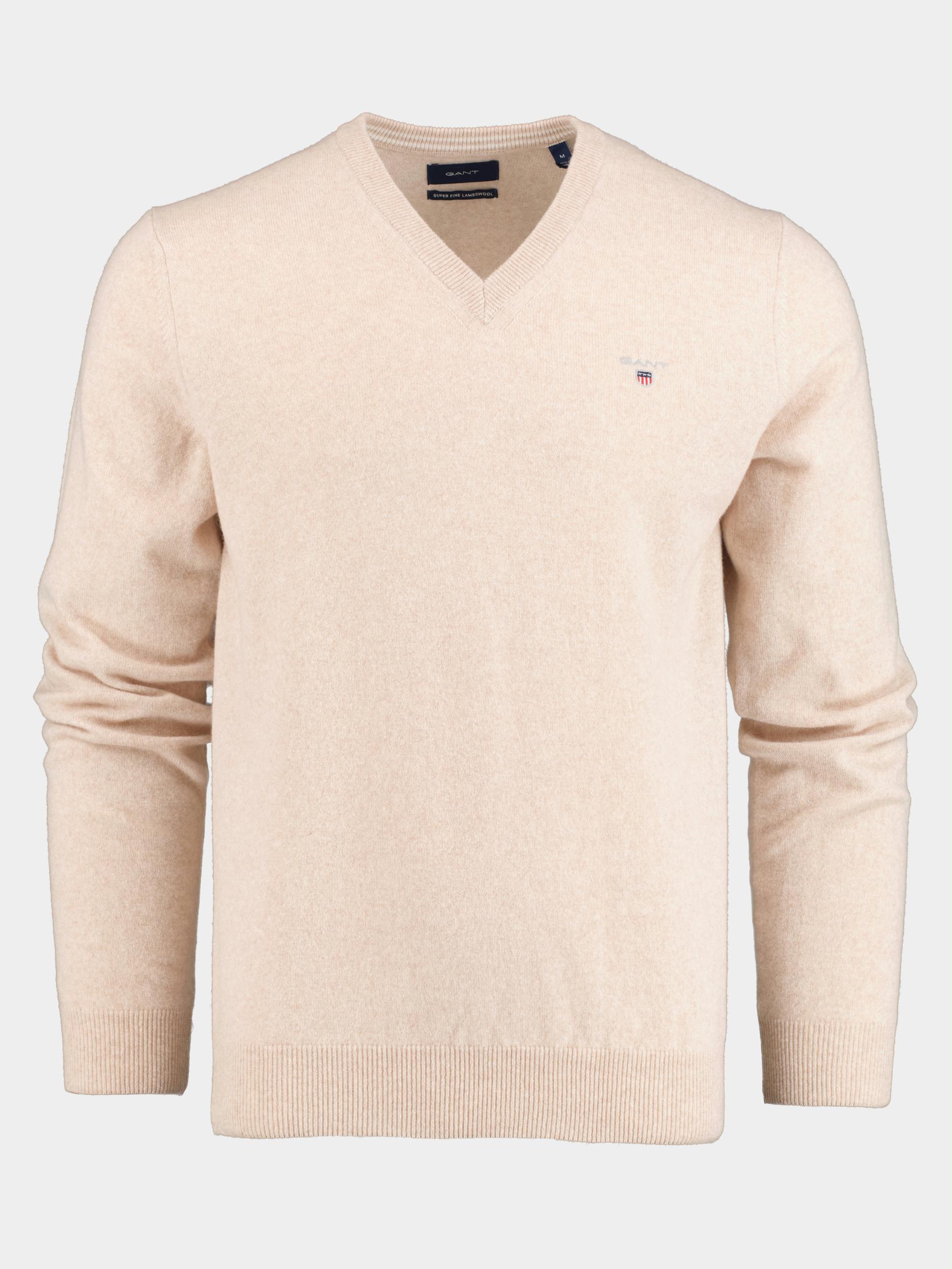 Gant Pullover Beige Superfine Lambswool V-Neck 86212/295