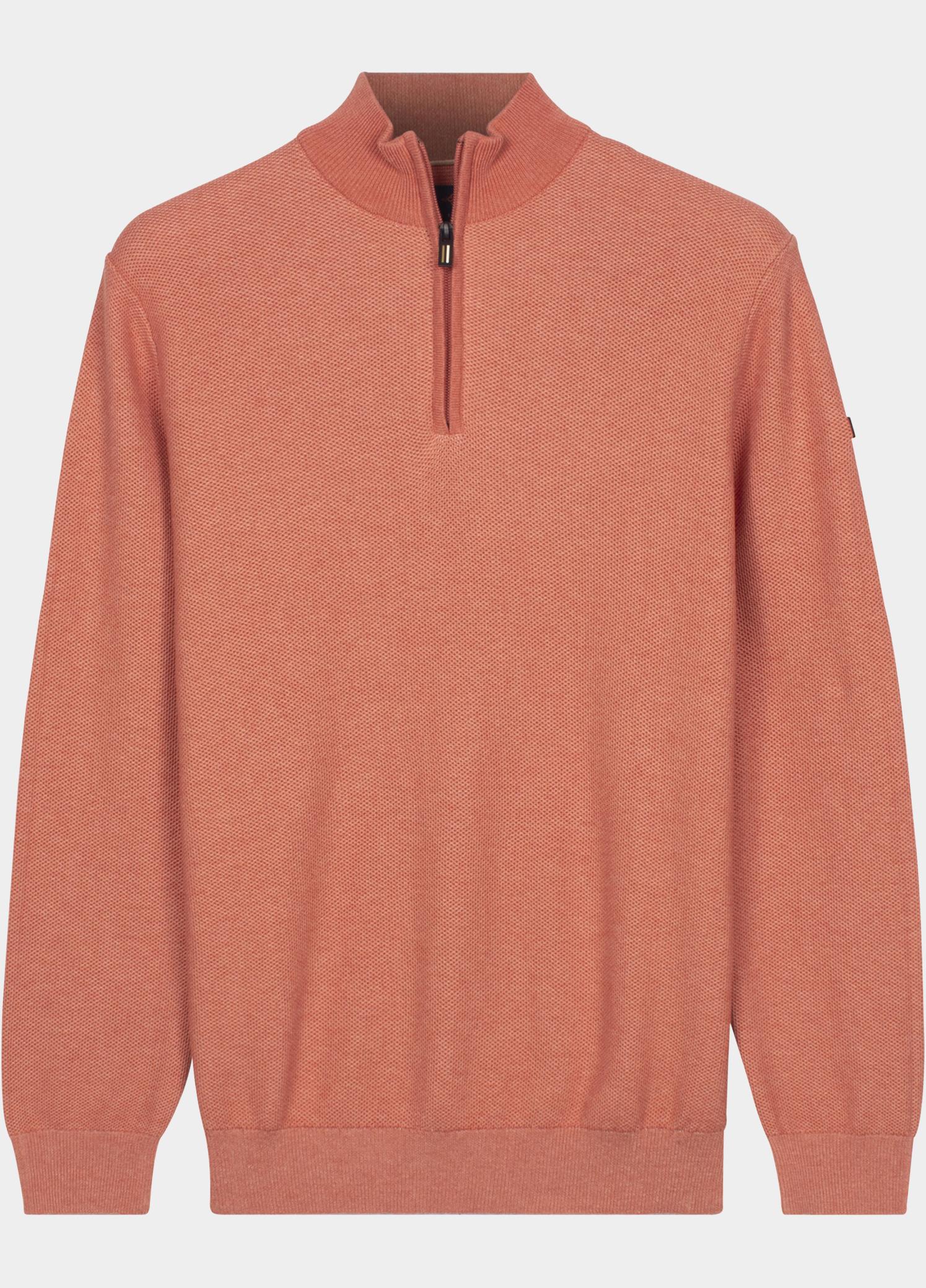 Baileys Half Zip Oranje Pullover 1/2 zip  2-tone Jacq 618450/355