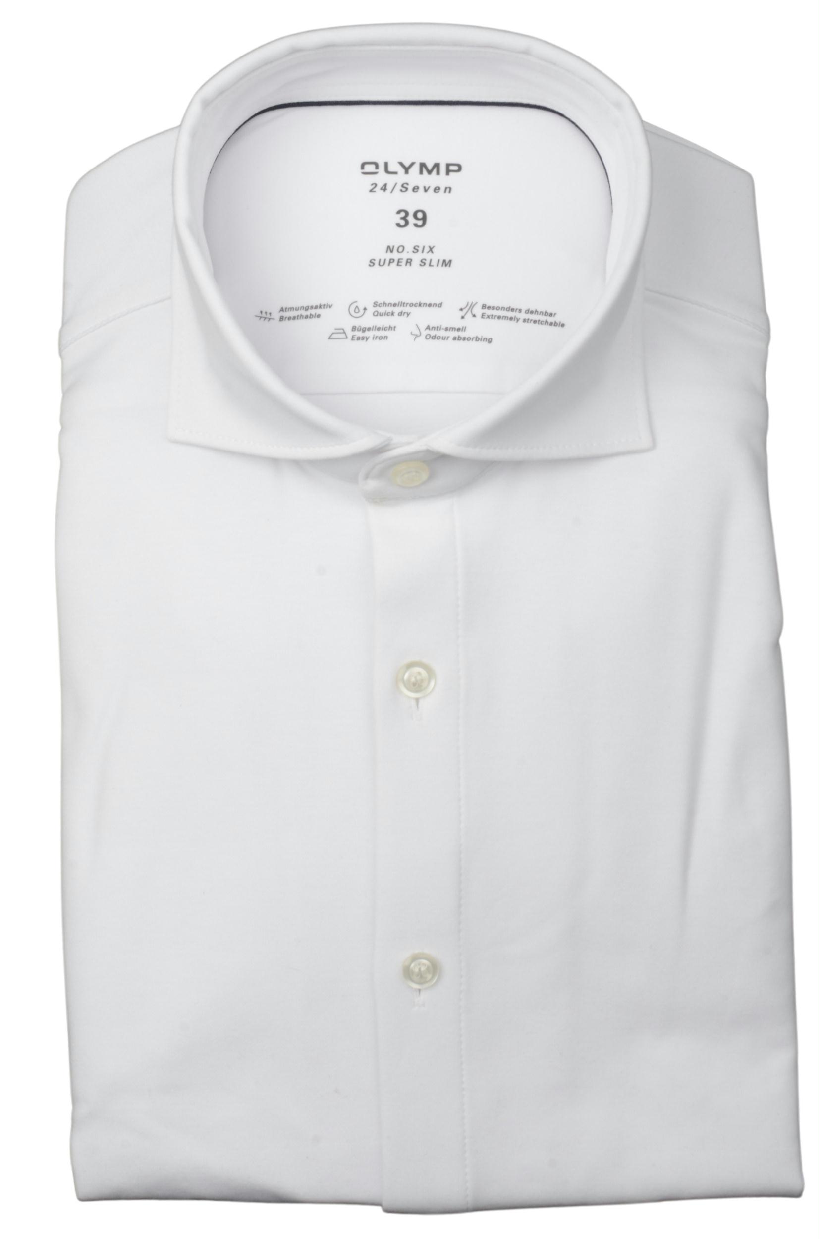 Olymp Business hemd lange mouw Wit Jersey overhemd SF 2502/84 250284/00