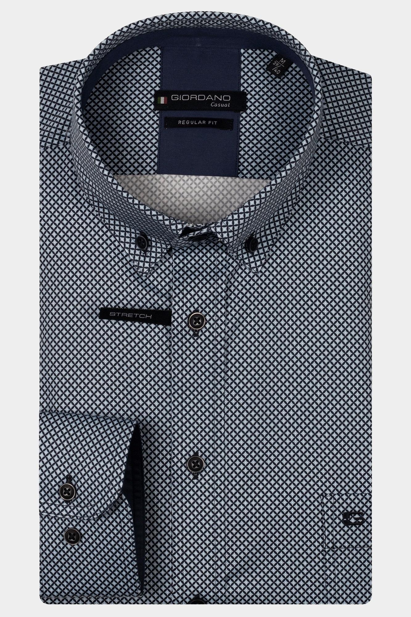 Giordano Casual hemd lange mouw Blauw Ivy Long sleeve button down s 517023/60