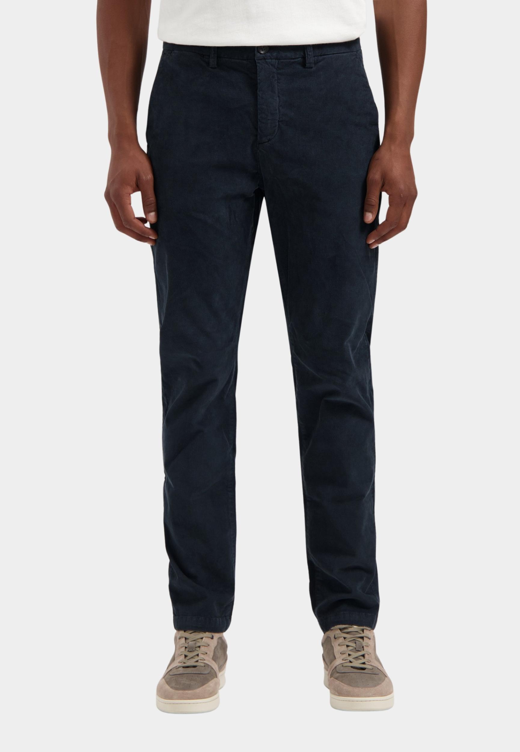 Dstrezzed Katoenen Broek Blauw Lancaster Ribcord Chino 501852/649