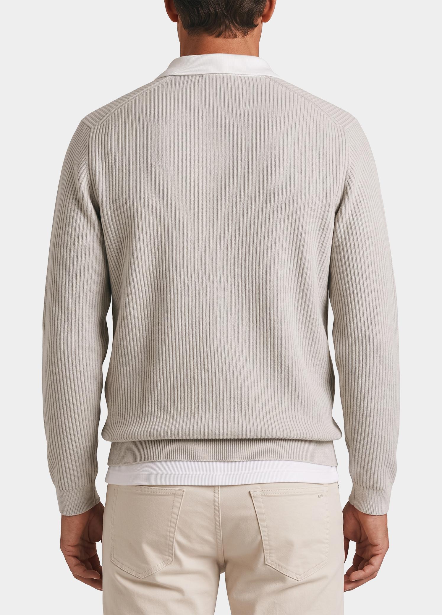 Cast Iron Sweater heren Wit Crewneck regular fit soft ble CKW2609314/7555