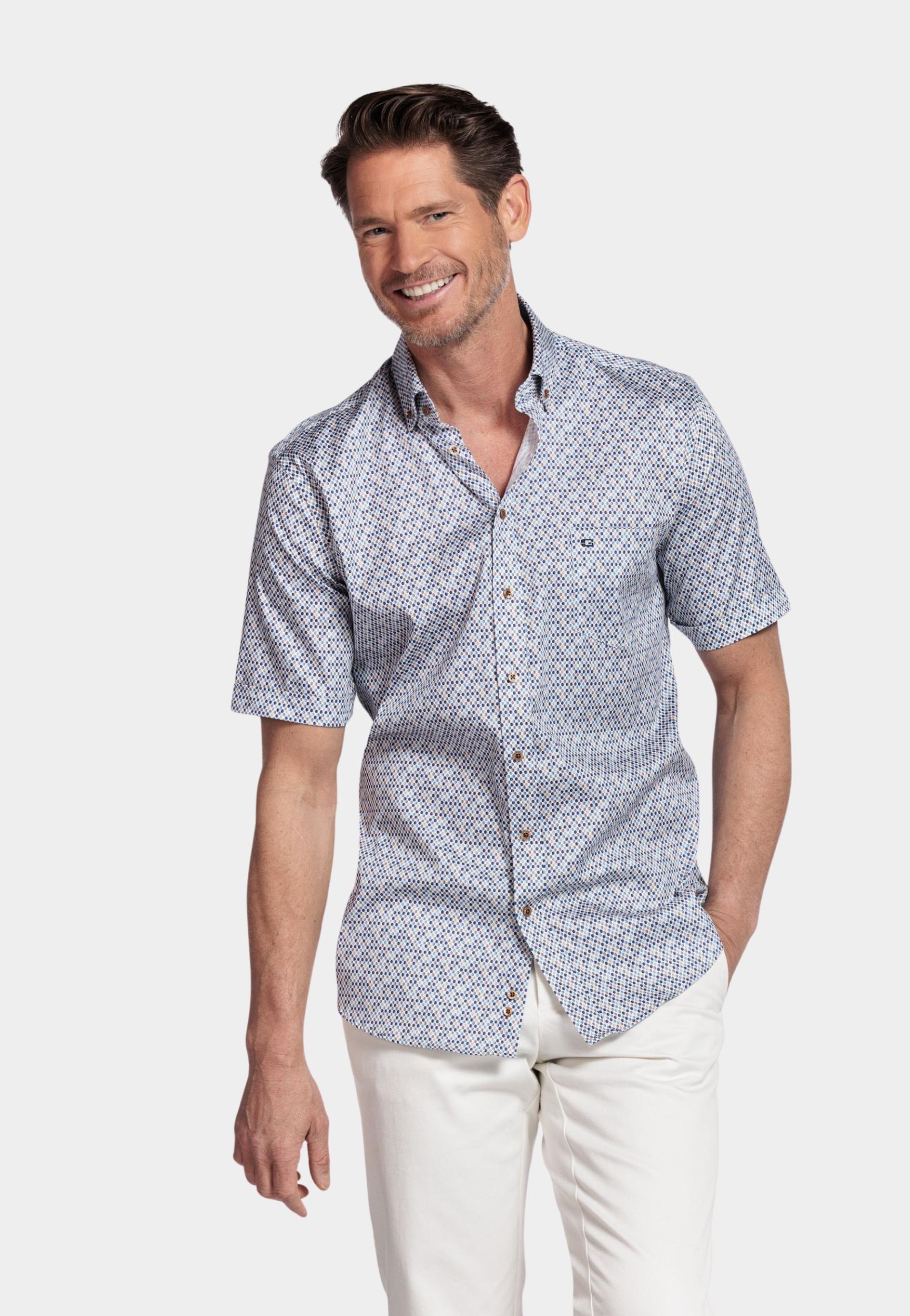 Giordano Casual hemd korte mouw Blauw League short sleeve button do 516027/60