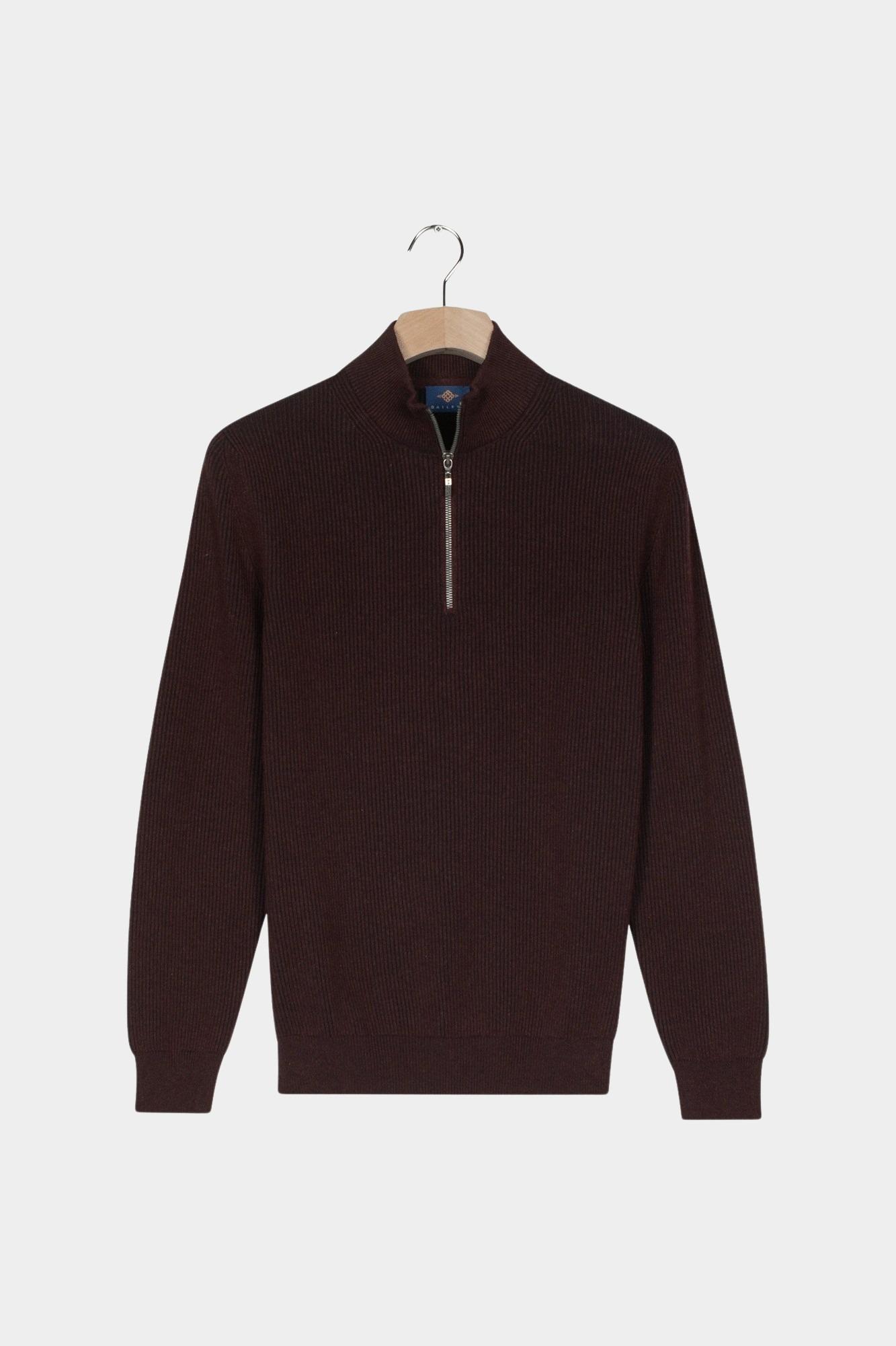 Baileys Half Zip Paars Pullover 1/2 zip  Plated Rib 528419/495