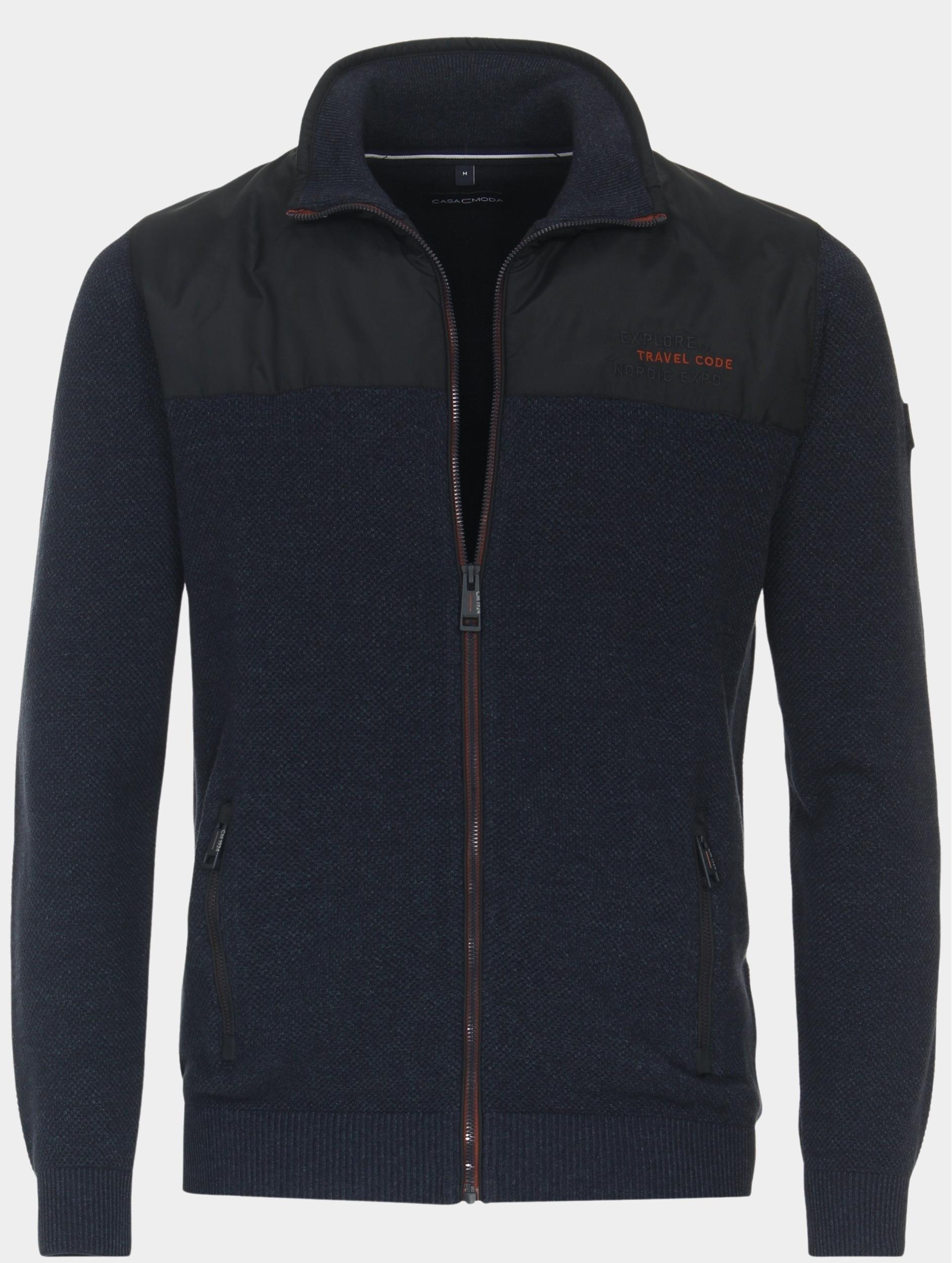 Casamoda Vest Blauw Strickjacke 434104700/105