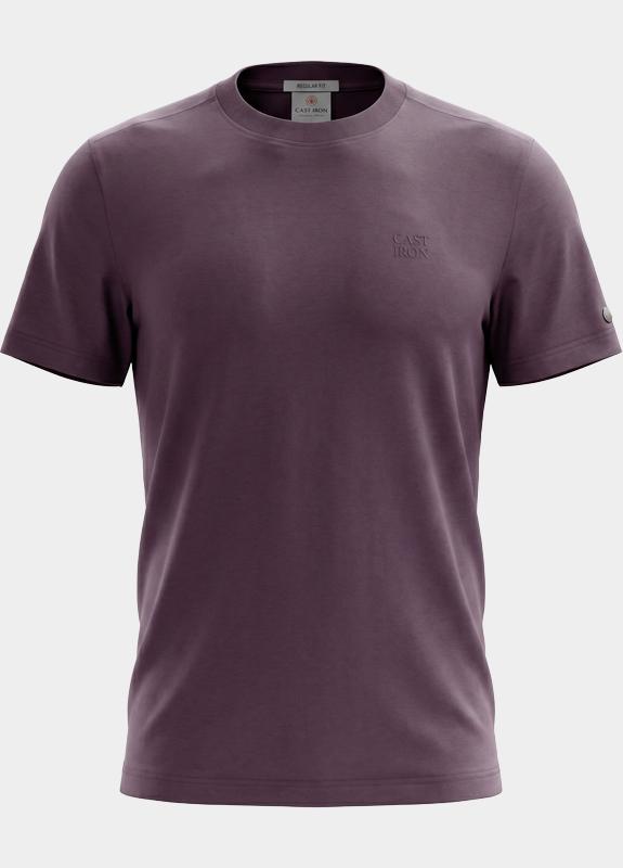 Cast Iron T-shirt heren Paars Short sleeve r-neck regular f CTSS2605587/4321
