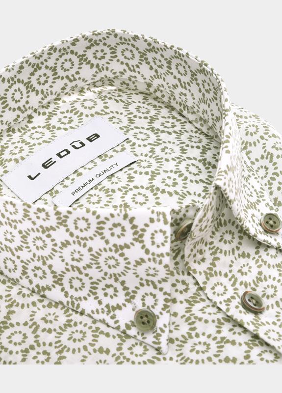 Ledub Business hemd lange mouw Groen  0143375/550-000-000