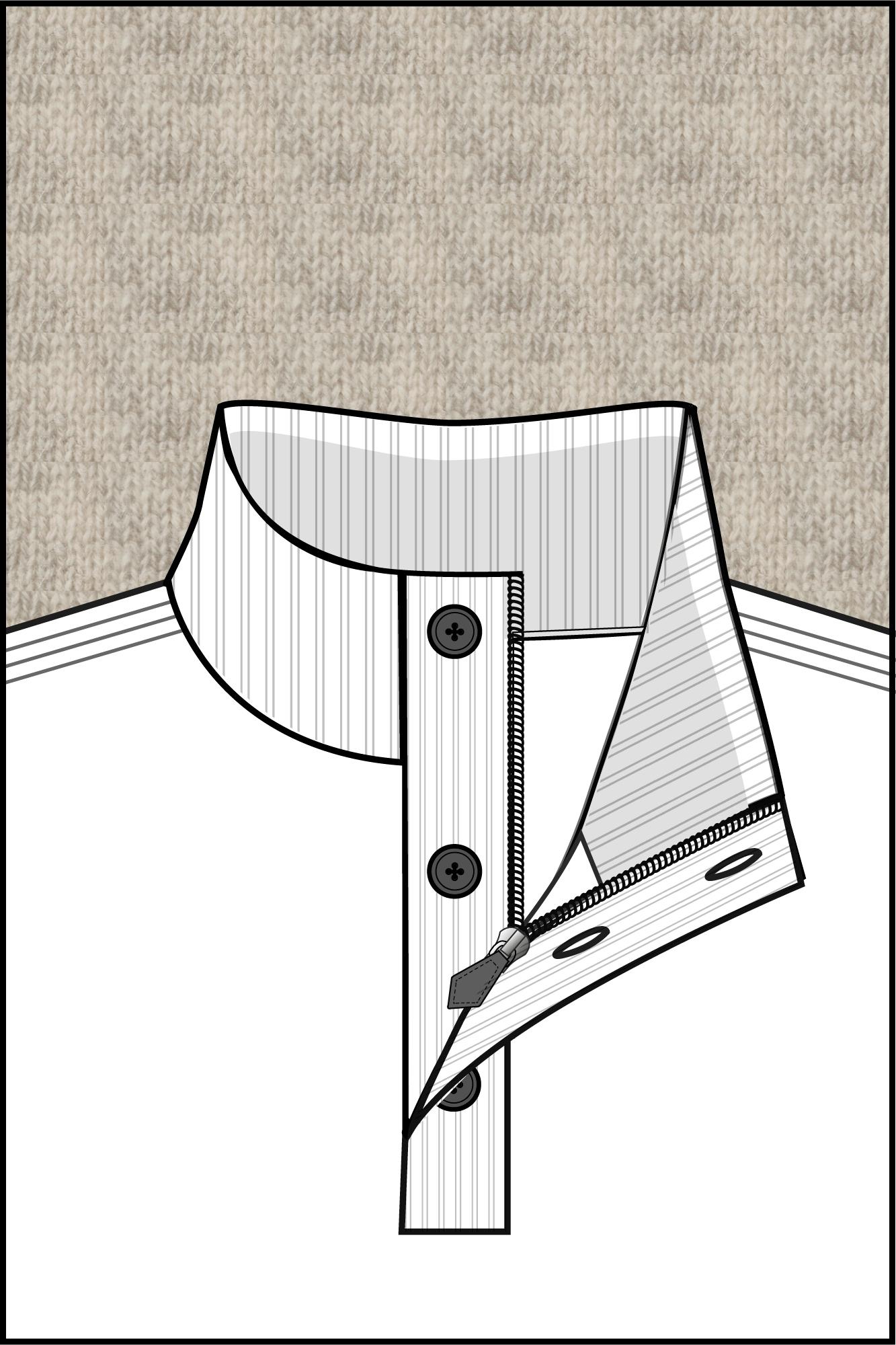 Baileys Half Zip Beige Pullover 1/2 Zip/Buttons 10gg 520095/825