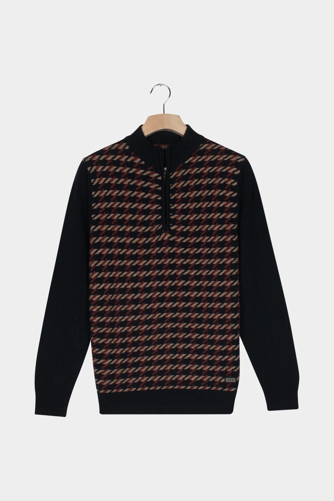 Baileys Half Zip Blauw Pullover 1/2 Zip  10gg, all-o 528431/405