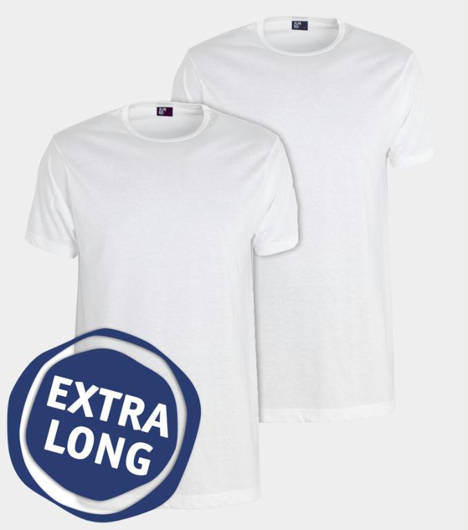 Alan Red T-shirt Wit Derby Long t-shirt extra lang 5672.2/01