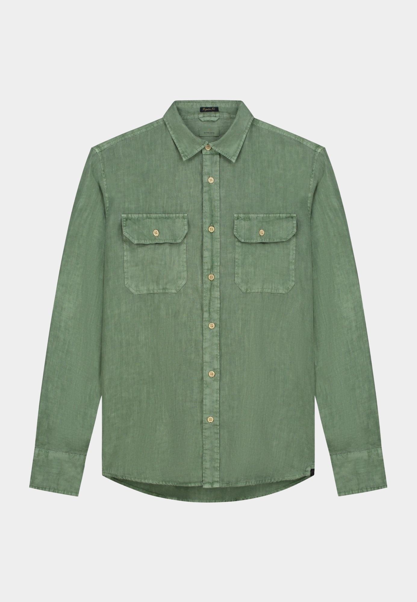 Dstrezzed Casual hemd lange mouw Groen DS_Samson Casual Shirt 303804/509