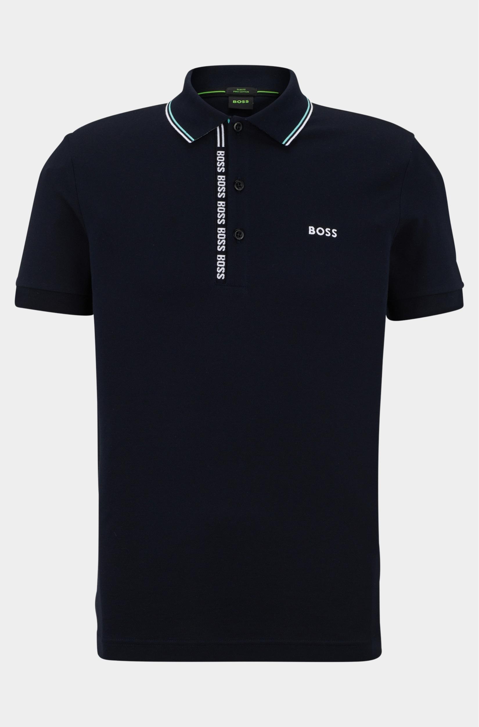 BOSS Green Polo korte mouw Blauw Paule 4 10241781 01 50469391/408