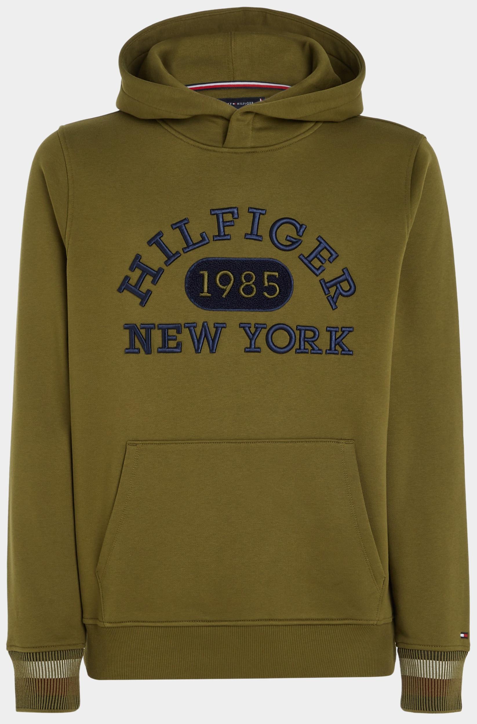 Tommy Hilfiger Sweater Groen Monotype Collegiate Hoodie MW0MW32682/MS2