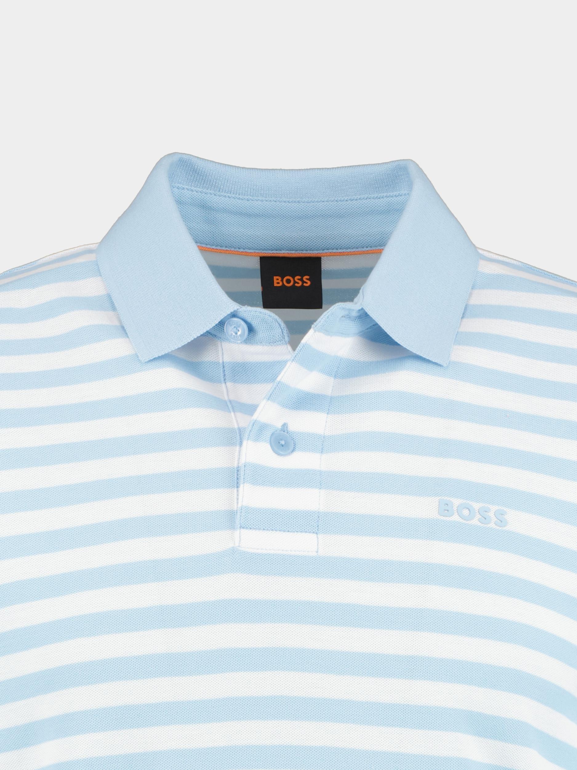 BOSS Orange Polo korte mouw Blauw PalesStripe 10259316 01 50513604/460