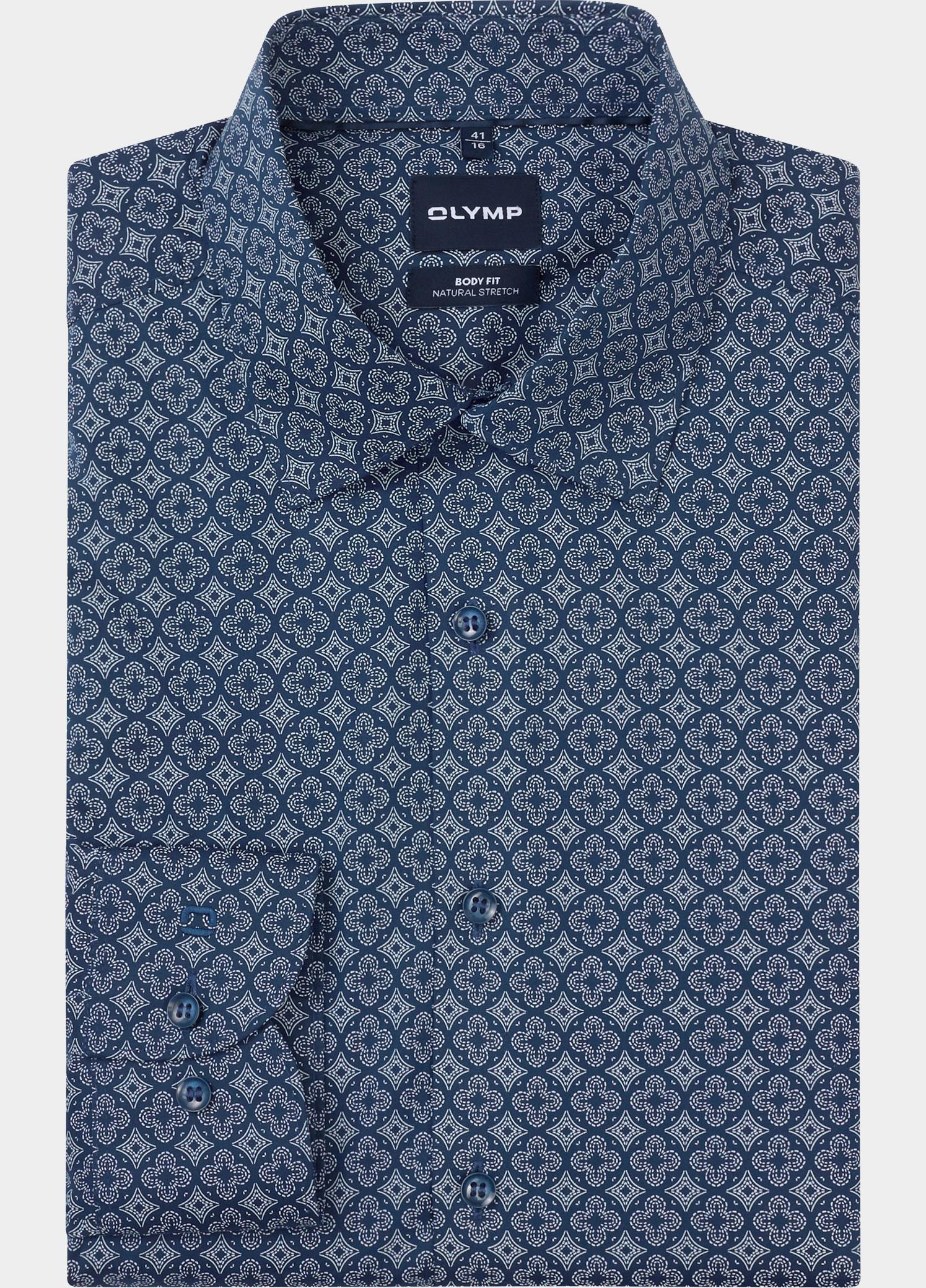 Olymp Overhemd extra lange mouw Blauw Level 5 b.f. D.2211 205229/18