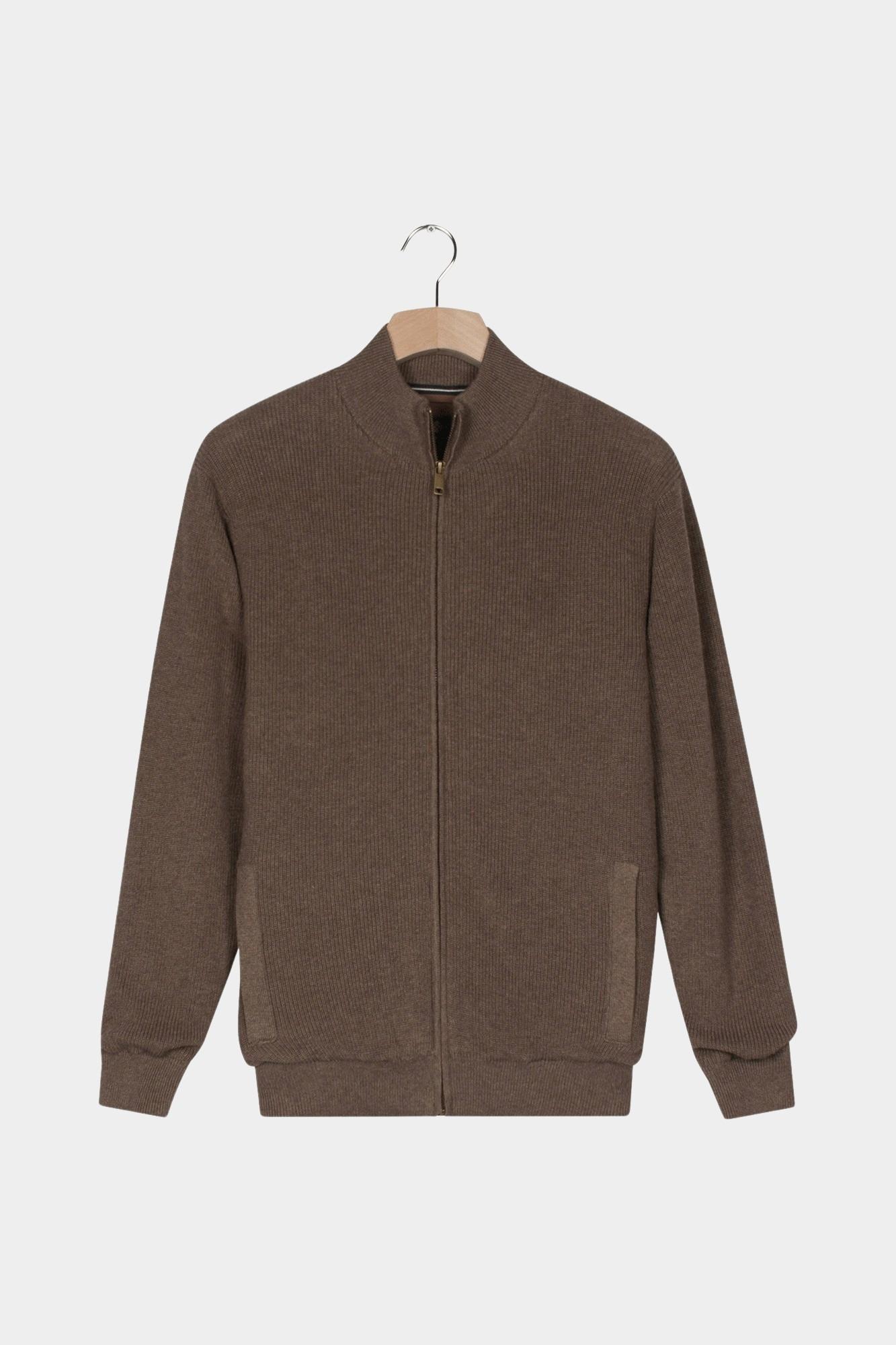 Baileys Vest Bruin Lined Cardigan Zip 522189/875