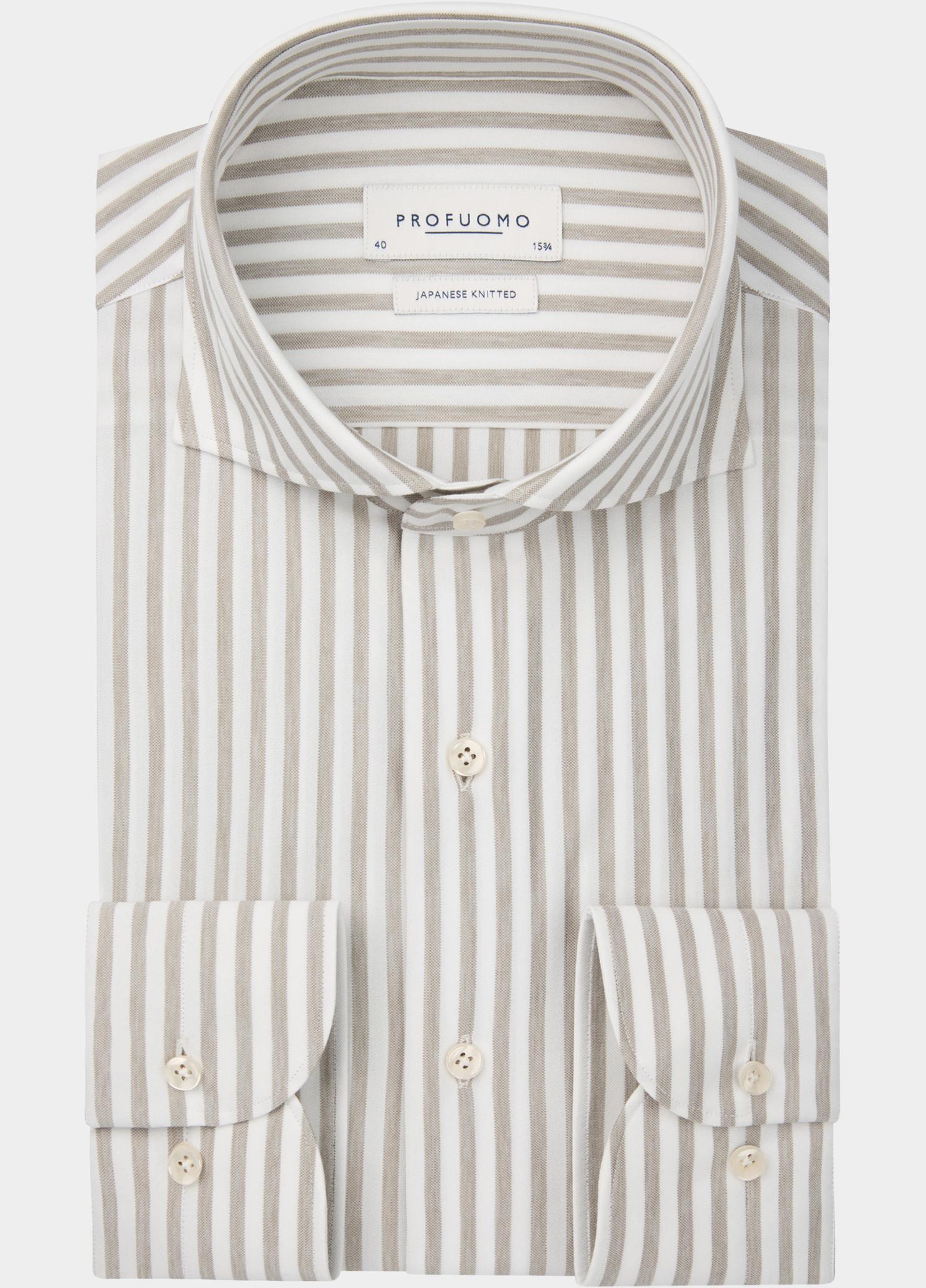 Profuomo Zakelijk overhemd heren Beige  PPWH30028/A
