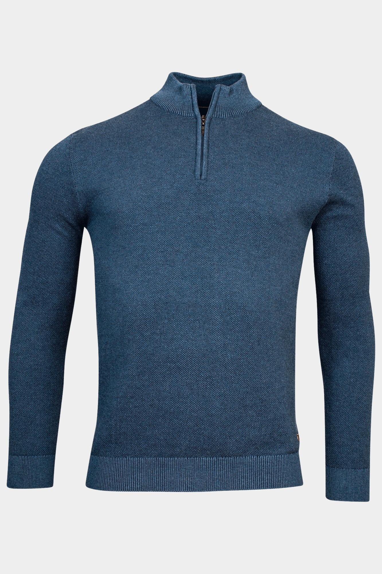 Baileys Half Zip Blauw Pullover 1/2 zip  all over pl 328410/655