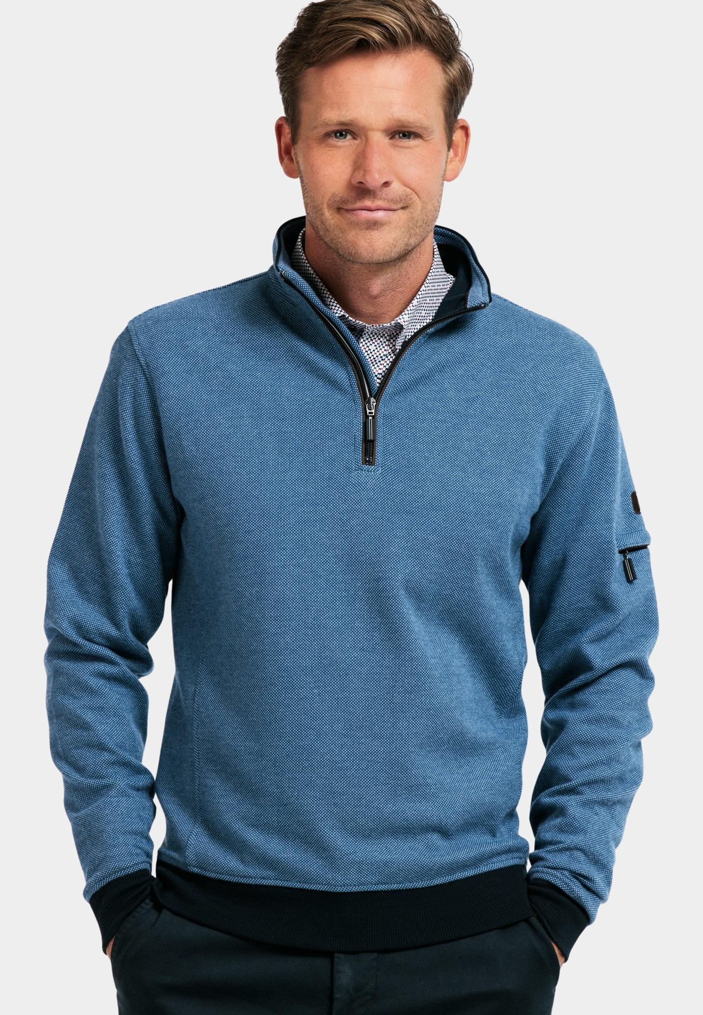 Baileys Half Zip Blauw Sweatshirt 1/2 Zip 423112/67