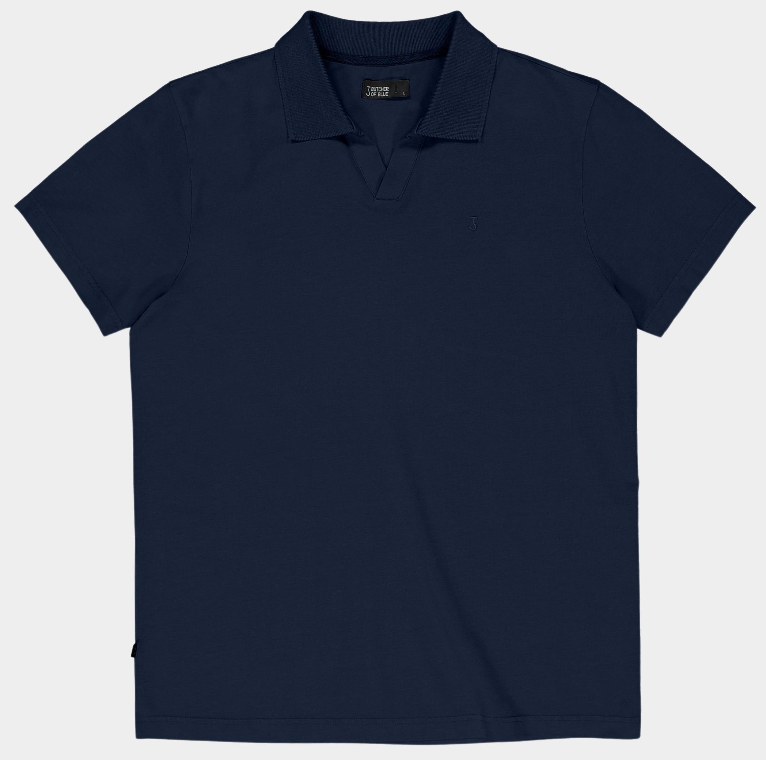 Butcher of Blue Polo korte mouw Blauw Alain Jersey Polo M2412012/890