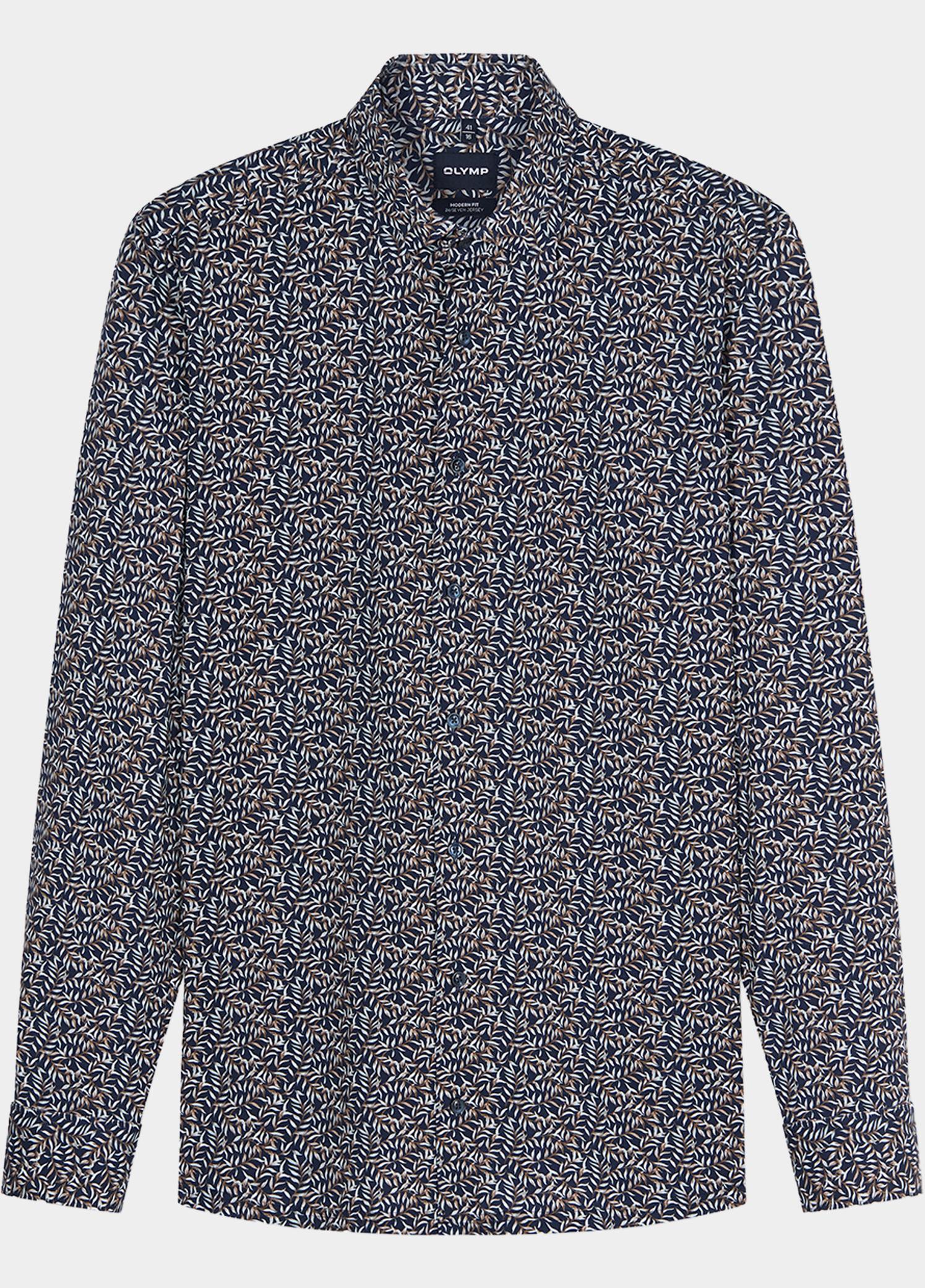 Olymp Zakelijk overhemd heren Blauw 24/7 Luxor mf D.2327 o.T. 120924/18