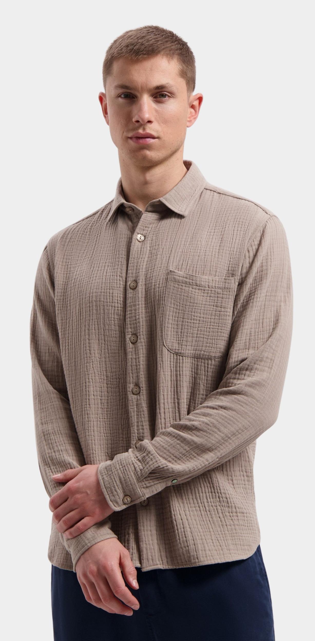Dstrezzed Casual hemd lange mouw Beige DS_Axton Shirt 303816/213