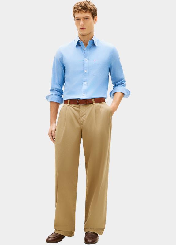 Tommy Hilfiger Casual hemd lange mouw Blauw LIGHT OXFORD SOLID SF SHIRT MW0MW42287/0GY