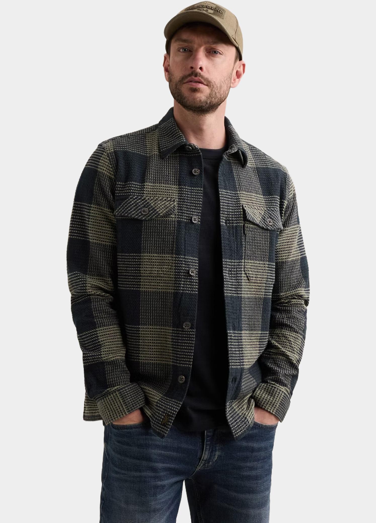 PME Legend Overhemd heren Blauw Long sleeve shirt Structure Y PSI2608229/5281