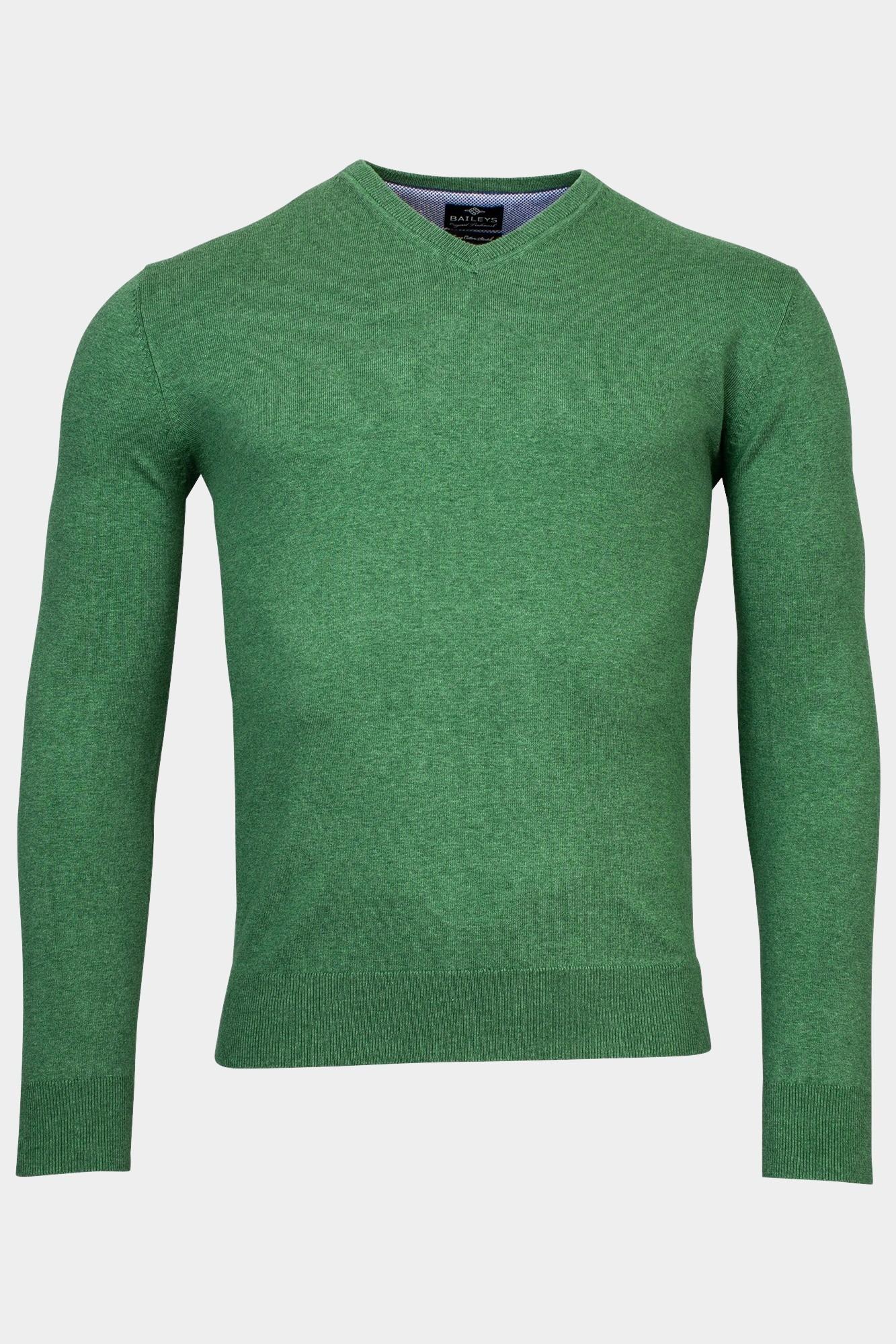 Baileys Pullover Groen V-Neck Pullover 12gg singel k 418100/705