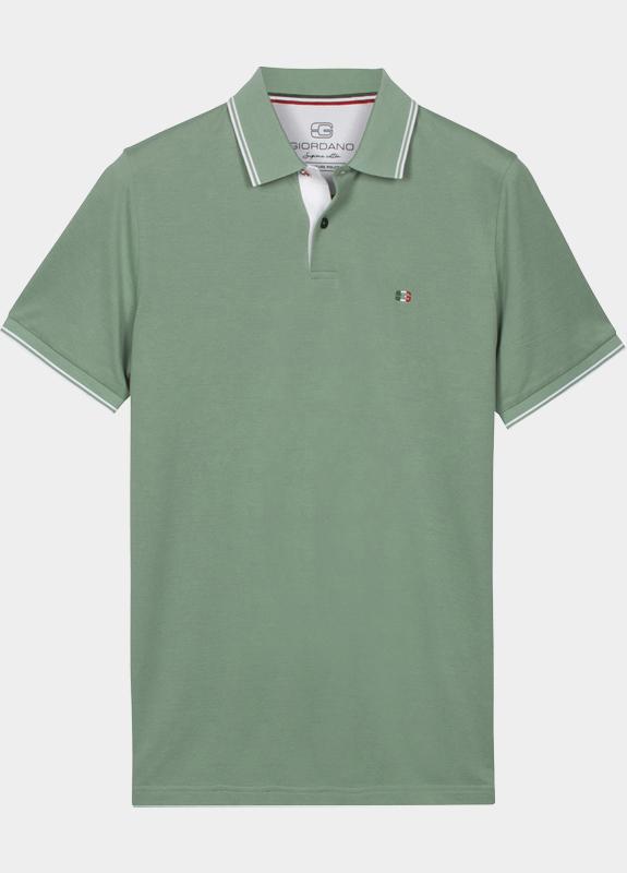 Giordano Polo heren Groen Nico Signature Polo SS Two-Pl 616587/72
