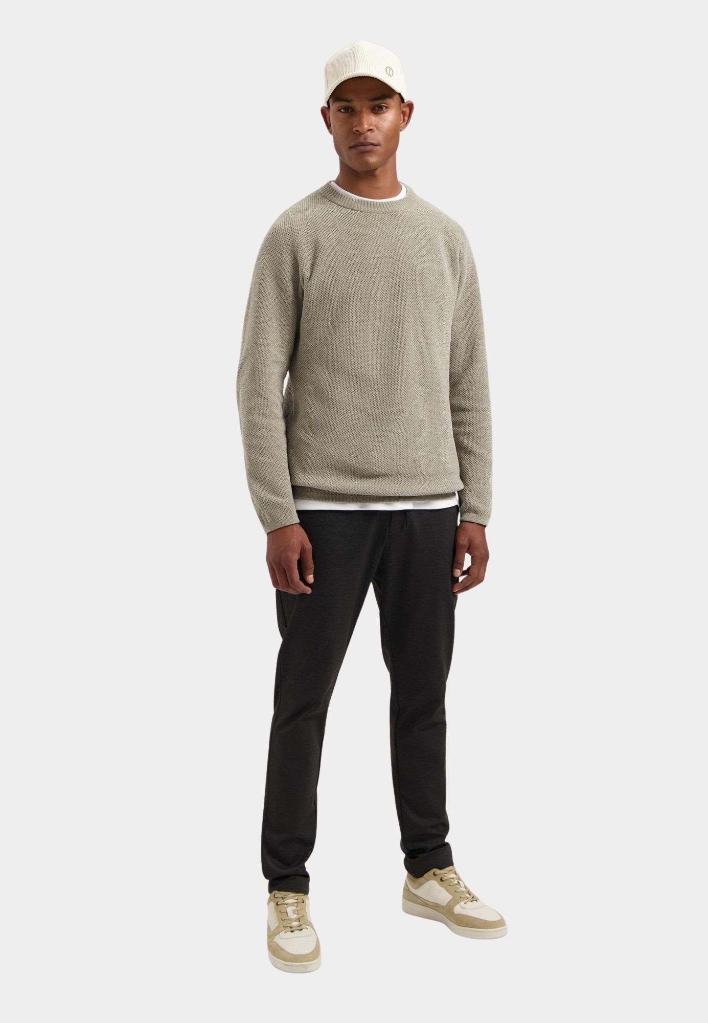 Dstrezzed Pullover Grijs Chenille knit crewneck 405722/811