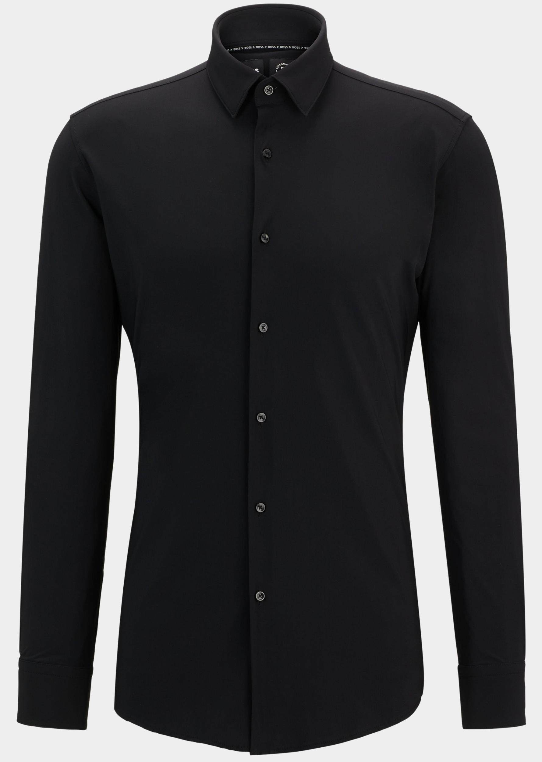 BOSS Black Business hemd lange mouw Zwart P-HANK-s-kent-C1-222 10248739 50503554/001