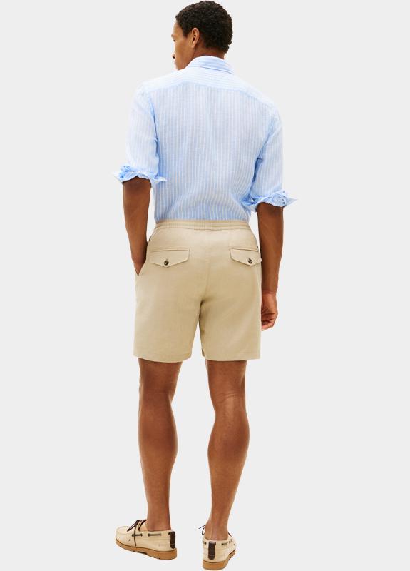 Tommy Hilfiger Korte Broek heren Beige DOVER 8 PO SORONA LINEN 2/2 MW0MW44353/AEG