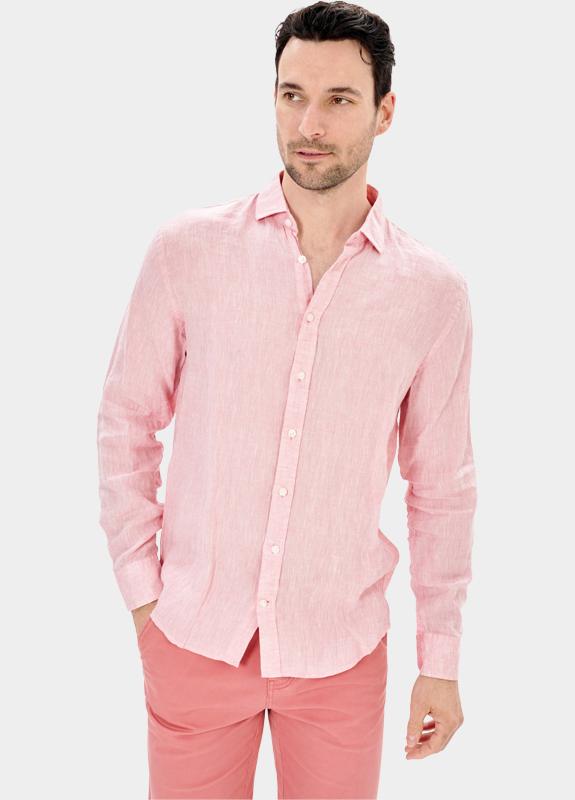 Blue Coast Overhemd heren Roze 100% linnen, regular fit 118L/0020